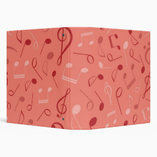 Music pattern 3 ring binder
