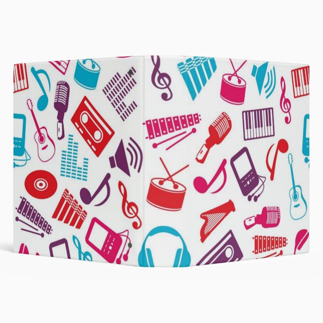 Music pattern 3 ring binder (Background)