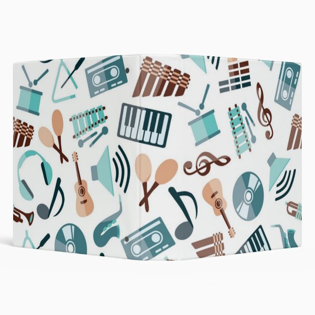 Music pattern 3 ring binder (Background)