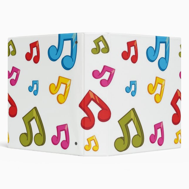 Music pattern 3 ring binder (Background)