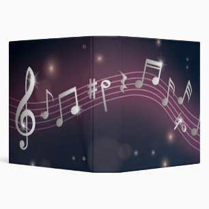 Music pattern 3 ring binder
