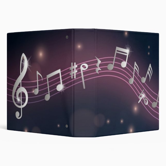 Music pattern 3 ring binder (Background)