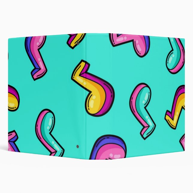Music pattern 3 ring binder (Background)