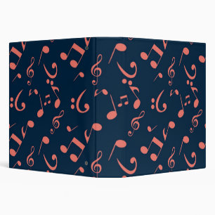 Music pattern 3 ring binder