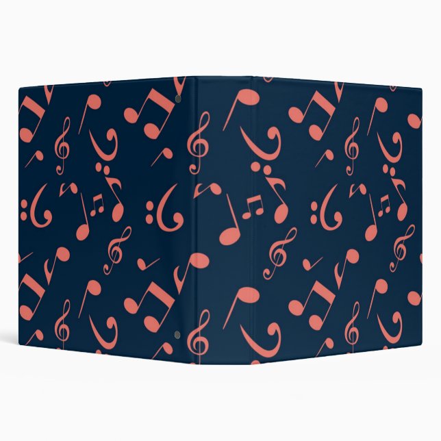 Music pattern 3 ring binder (Background)
