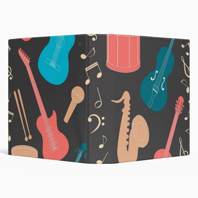 Music pattern 3 ring binder (Background)