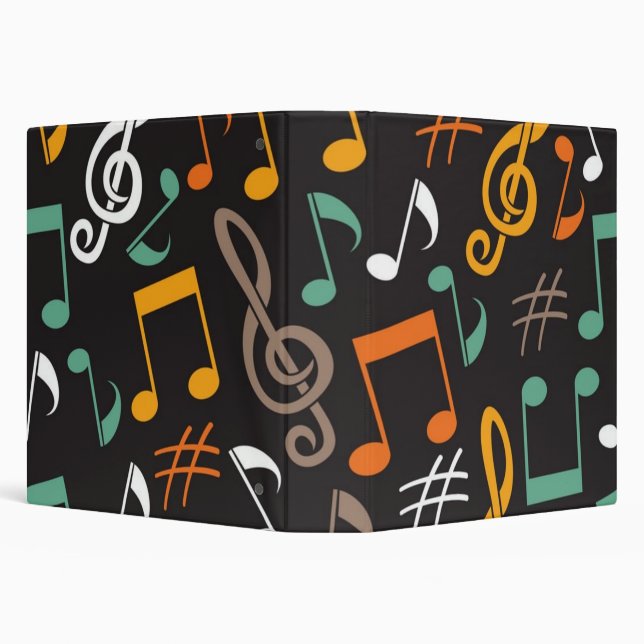 Music pattern 3 ring binder (Background)