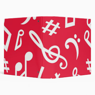 Music pattern 3 ring binder