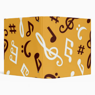 Music pattern 3 ring binder