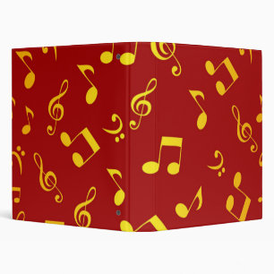 Music pattern 3 ring binder