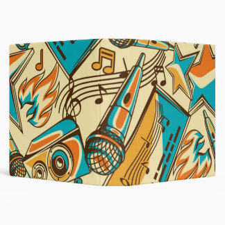 Music pattern 3 ring binder