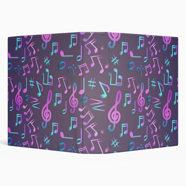 Music pattern 3 ring binder (Background)