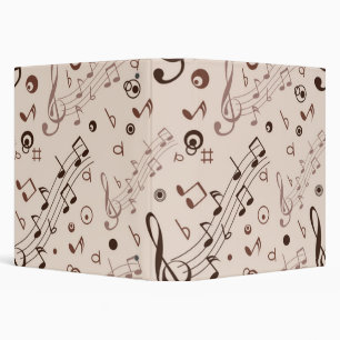 Music pattern 3 ring binder
