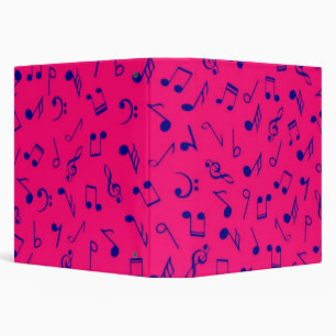 Music pattern 3 ring binder
