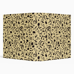 Music pattern 3 ring binder