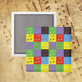 Music Pattern 8th Notes Rainbow Magnet
