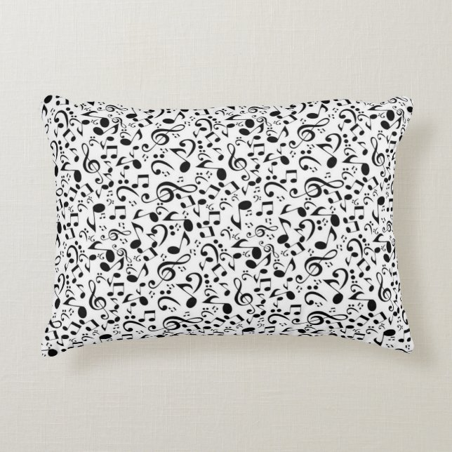 Music pattern accent pillow (Front)