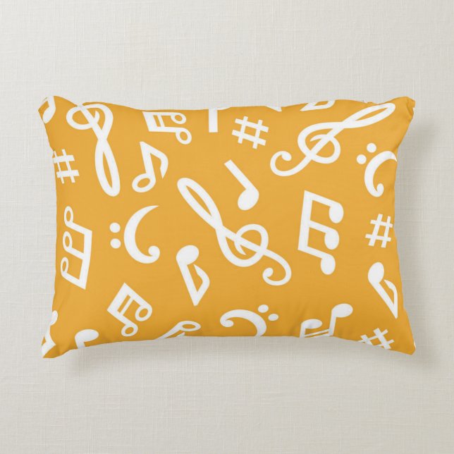 Music pattern accent pillow (Front)