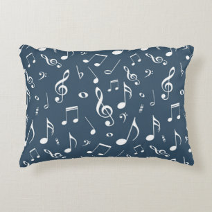 Music pattern accent pillow