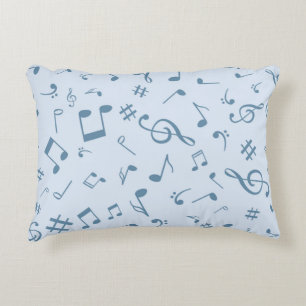 Music pattern accent pillow