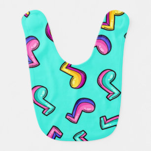 Music pattern baby bib