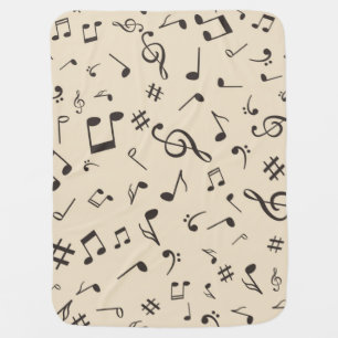 Music pattern baby blanket