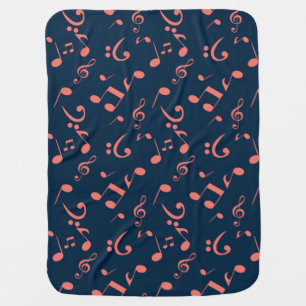 Music pattern baby blanket