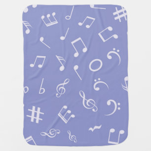 Music pattern baby blanket
