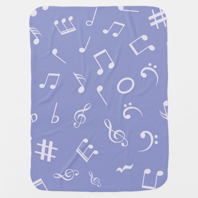 Music pattern baby blanket (Front)