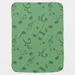 Music pattern baby blanket