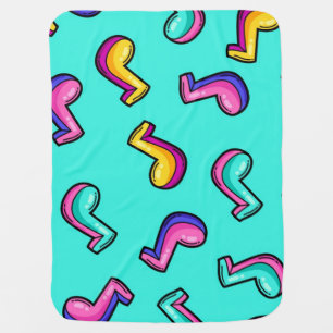 Music pattern baby blanket