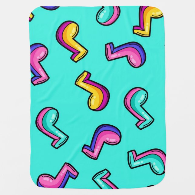 Music pattern baby blanket (Front)