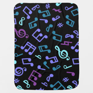 Music pattern baby blanket