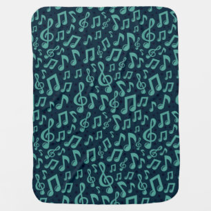 Music pattern baby blanket
