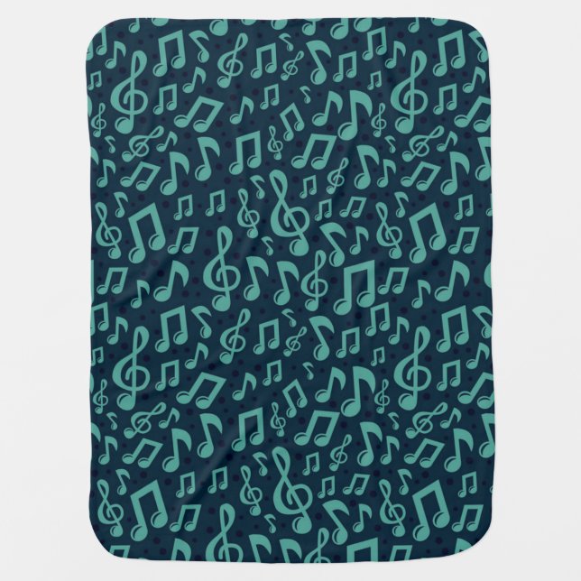 Music pattern baby blanket (Front)