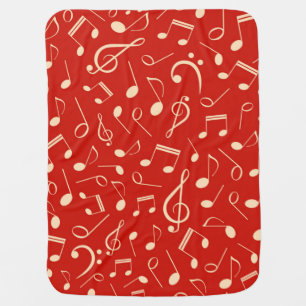 Music pattern baby blanket