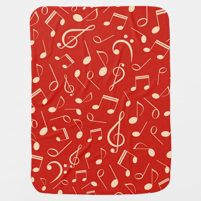 Music pattern baby blanket (Front)