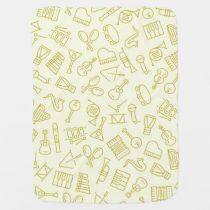 Music pattern baby blanket