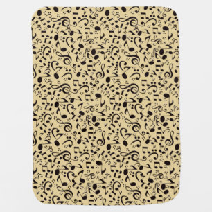 Music pattern baby blanket