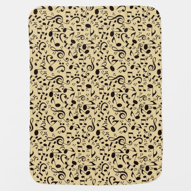 Music pattern baby blanket (Front)