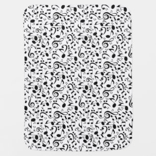 Music pattern baby blanket