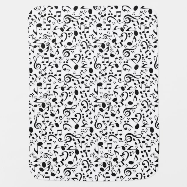 Music pattern baby blanket (Front)
