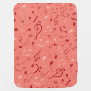 Music pattern baby blanket