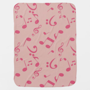 Music pattern baby blanket