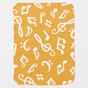 Music pattern baby blanket