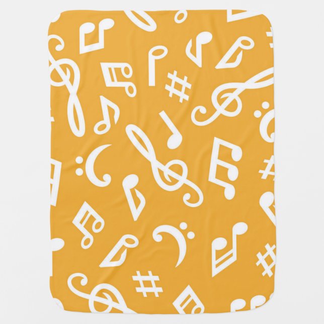 Music pattern baby blanket (Front)