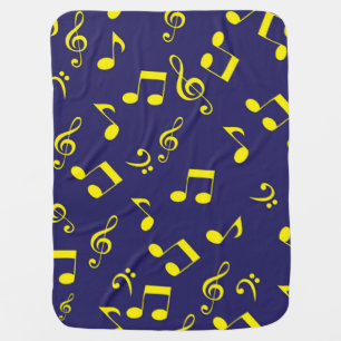 Music pattern baby blanket