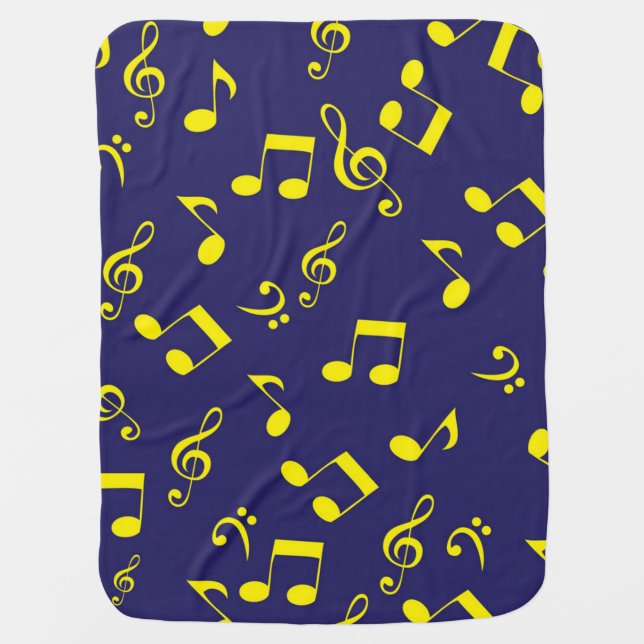 Music pattern baby blanket (Front)