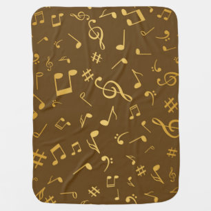 Music pattern baby blanket