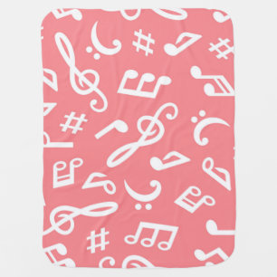 Music pattern baby blanket